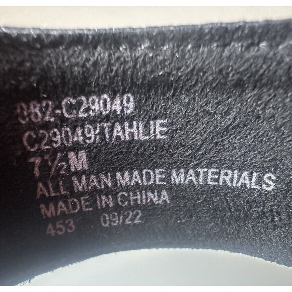 Cliffs‎ White Mountain Tahlie Black Slip On Two Strap Comfort Sandal Women's 7.5 - Picture 7 of 8